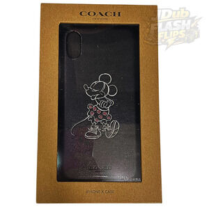 NEW COACH x DISNEY Vintage Minnie Mouse Black iPhone X Case 39430